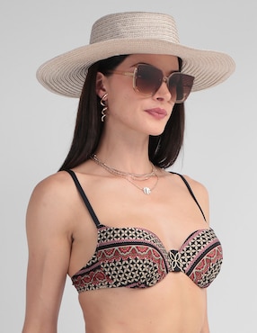 Top Bikini Selmark Estampado Con Copa Preformada Para Mujer