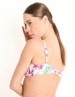 Top bikini Selmark estampado floral para mujer