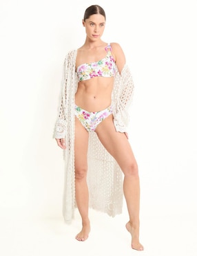 Top bikini Selmark estampado floral para mujer