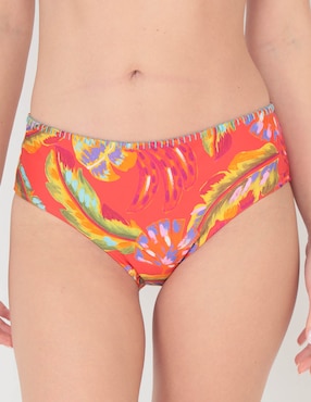 Panty Bikini Selmark Estampado Floral A La Cintura Para Mujer