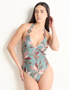 Traje De Baño Completo Selmark Estampado Floral Para Mujer