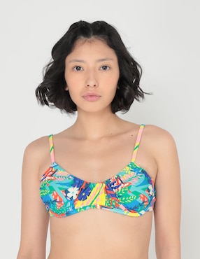 Top Bikini That's It Estampado Floral Con Copa Removible Para Mujer