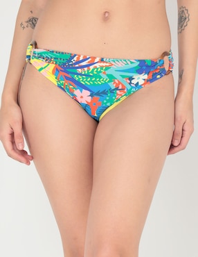 Panty Bikini That's It Estampado Floral A La Cadera Para Mujer