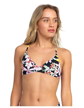 Top Bikini Roxy Estampado Floral Con Copa Removible Para Mujer