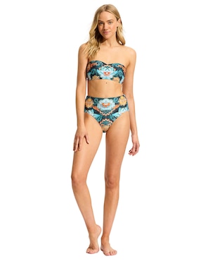 Bikini Seafolly estampado floral a la cadera para mujer