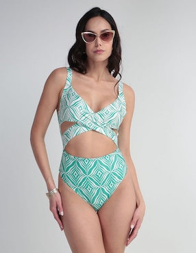 Trikini Palmacea Estampado Para Mujer