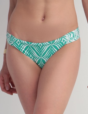 Panty Bikini Palmacea Estampado Media Cintura Para Mujer