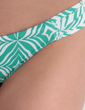 Panty bikini Palmacea estampado media cintura para mujer