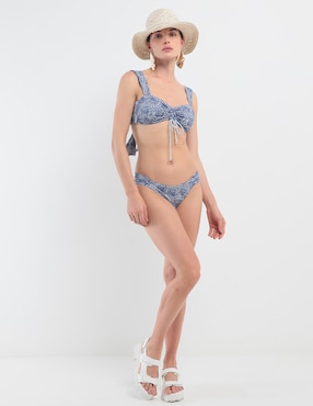 Bikini Palmacea estampado a la cadera para mujer