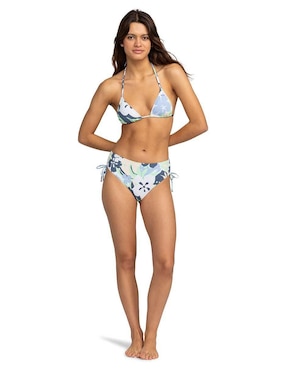 Panty bikini Roxy estampado floral a la cadera para mujer