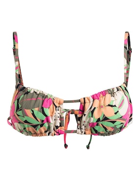 Top bikini Roxy estampado floral con copa removible para mujer