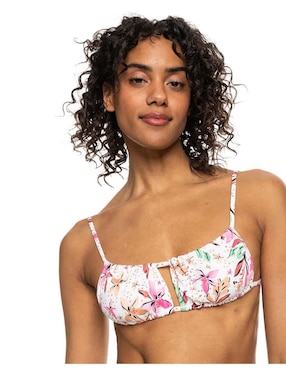 Top Bikini Roxy Estampado Floral Con Copa Removible Para Mujer