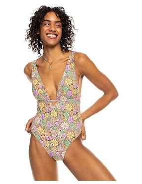 Traje De Baño Completo Roxy Estampado Floral Para Mujer