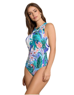 Traje De Baño Completo Jantzen Estampado Floral Para Mujer