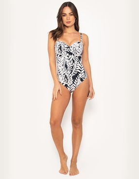 Traje de baño completo Bari Swimwear estampado floral para mujer
