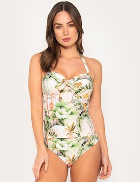 Conjunto Tankini Bari Swimwear Estampado Floral Para Mujer