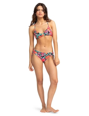 Hipster bikini Roxy estampado floral a la cadera para mujer