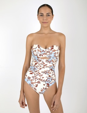 Traje De Baño Completo Zingara Estampado Floral Para Mujer