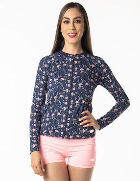 Wetshirt Sunskin Estampado Floral Para Mujer