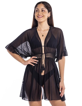 Salida de playa vestido Sunskin con encaje para mujer