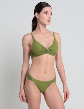 Bikini Palmacea estampado floral a la cadera para mujer