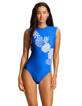 Traje De Baño Completo Seafolly Estampado Para Mujer