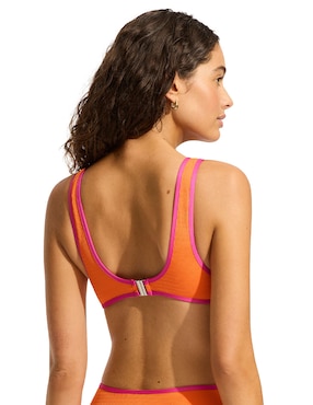 Top bikini Seafolly con copa removible para mujer