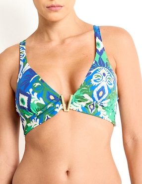 Top bikini Gisela estampado con copas para mujer
