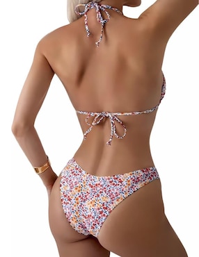 Traje de baño completo Marinity estampado floral para mujer