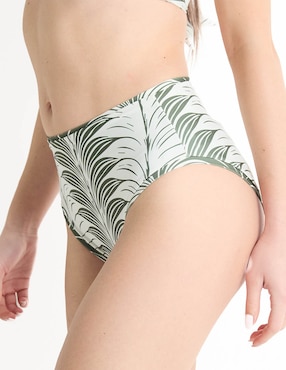 Bikini Palmacea estampado a la cintura para mujer