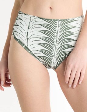 Bikini Palmacea estampado a la cintura para mujer