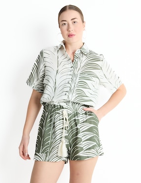 Short Palmacea Para Mujer