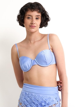 Top bikini con copa para mujer