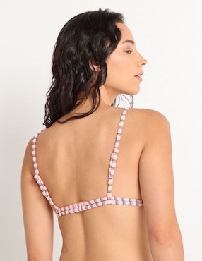 Top bikini That's It estampado a rayas con copa preformada para mujer