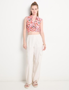 Top That's It cuello camisero escote medio
