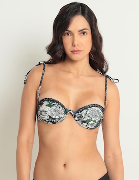 Top Bikini Agua Bendita Estampado Floral Para Mujer