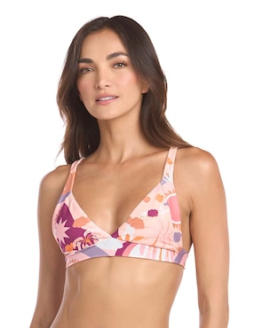 Top Bikini Dulzamara Estampado Con Copa Preformada Para Mujer