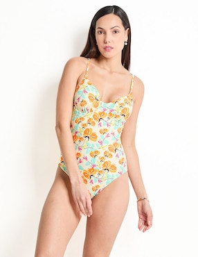 Traje De Baño Completo MAP Estampado Floral Para Mujer