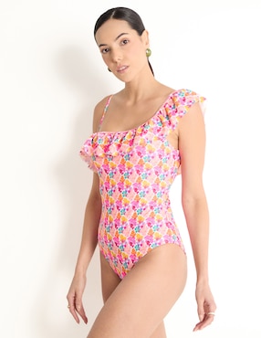 Traje De Baño Completo MAP Estampado Floral Para Mujer