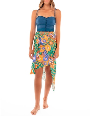 Falda short midi Agua Bendita a la cintura