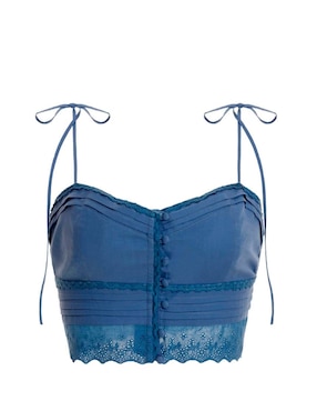 Top Agua Bendita escote corazón tirante ajustable