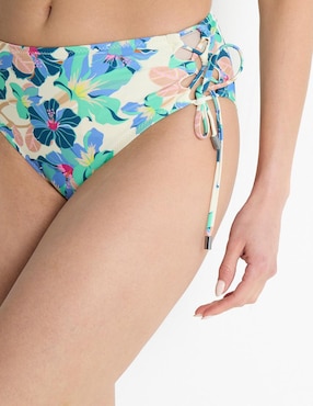 Panty bikini MAP estampado floral a la cintura para mujer