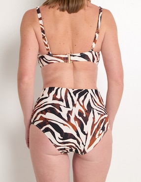 Panty bikini Anne Cole estampado animal print a la cintura para mujer