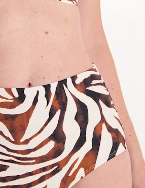 Panty bikini Anne Cole estampado animal print a la cintura para mujer