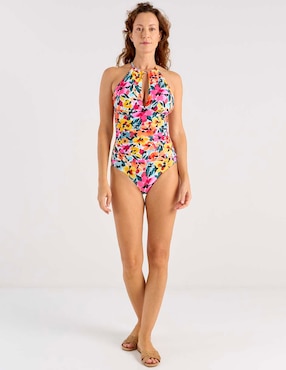 Traje de baño completo Anne Cole estampado floral para mujer
