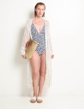 Top bikini Anne Cole estampado con copas removibles para mujer