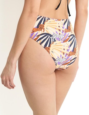 Bikini Map estampado a la cintura para mujer