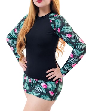 Conjunto tankini Sal y Mar estampado floral para mujer