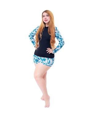 Conjunto Tankini Sal Y Mar Estampado Floral Para Mujer