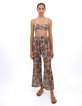 Salida de playa pantalón Zingara con transparencia para mujer
